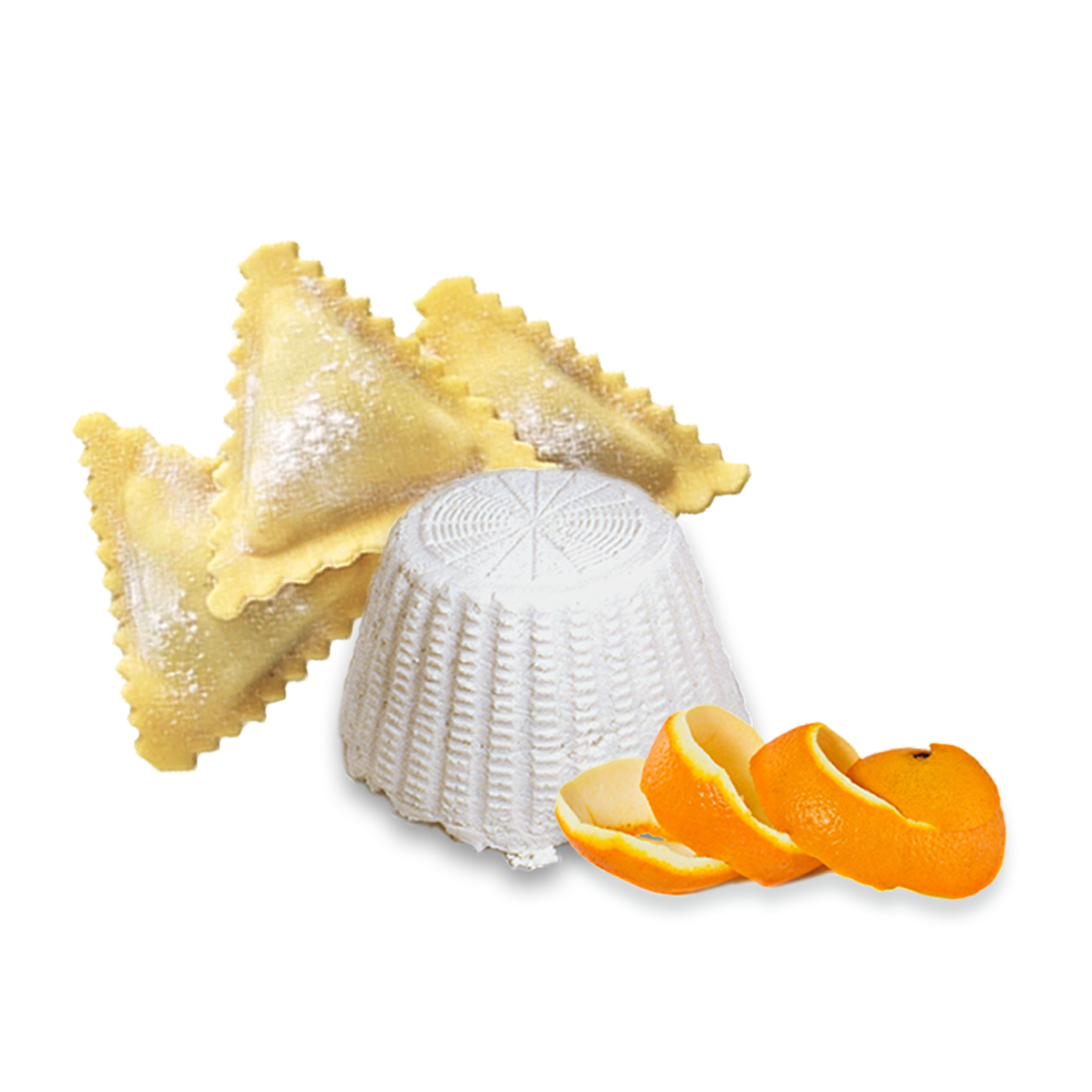 Triangle Ravioli Orange Zest & Ricotta Cheese 500 Gr